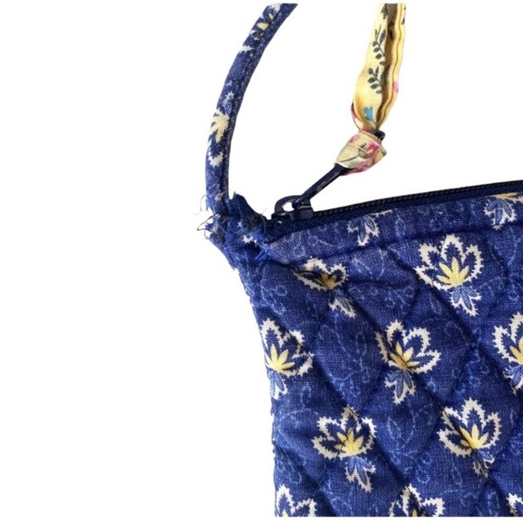 Vera Bradley Blue and Yellow Floral Print Maison Blue Petite Bag Retired - Picture 8 of 8